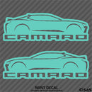 6th Gen Chevy Camaro Silhouette (PAIR) Vinyl Decal Style 2