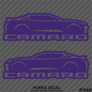 6th Gen Chevy Camaro Silhouette (PAIR) Vinyl Decal Style 2