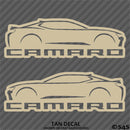6th Gen Chevy Camaro Silhouette (PAIR) Vinyl Decal Style 2