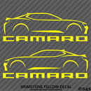 6th Gen Chevy Camaro Silhouette (PAIR) Vinyl Decal Style 1