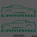 6th Gen Chevy Camaro Silhouette (PAIR) Vinyl Decal Style 1