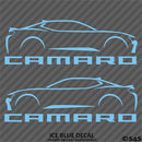 6th Gen Chevy Camaro Silhouette (PAIR) Vinyl Decal Style 1