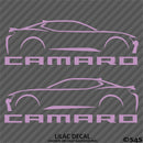 6th Gen Chevy Camaro Silhouette (PAIR) Vinyl Decal Style 1
