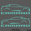 6th Gen Chevy Camaro Silhouette (PAIR) Vinyl Decal Style 1