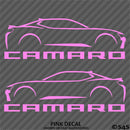 6th Gen Chevy Camaro Silhouette (PAIR) Vinyl Decal Style 1