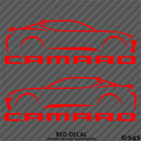 6th Gen Chevy Camaro Silhouette (PAIR) Vinyl Decal Style 1