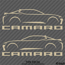 6th Gen Chevy Camaro Silhouette (PAIR) Vinyl Decal Style 1