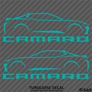 6th Gen Chevy Camaro Silhouette (PAIR) Vinyl Decal Style 1