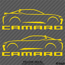 6th Gen Chevy Camaro Silhouette (PAIR) Vinyl Decal Style 1