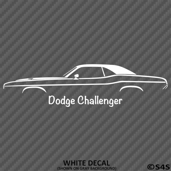 1970 Dodge Challenger Classic Car Silhouette Vinyl Decal – S4S Designs