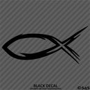 Tribal Christian Fish God Vinyl Decal
