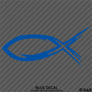 Tribal Christian Fish God Vinyl Decal