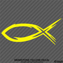 Tribal Christian Fish God Vinyl Decal