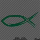 Tribal Christian Fish God Vinyl Decal