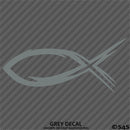 Tribal Christian Fish God Vinyl Decal
