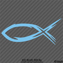 Tribal Christian Fish God Vinyl Decal