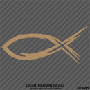 Tribal Christian Fish God Vinyl Decal