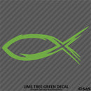 Tribal Christian Fish God Vinyl Decal