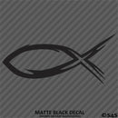 Tribal Christian Fish God Vinyl Decal