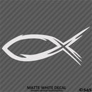 Tribal Christian Fish God Vinyl Decal
