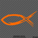 Tribal Christian Fish God Vinyl Decal