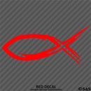 Tribal Christian Fish God Vinyl Decal