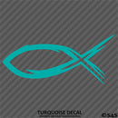 Tribal Christian Fish God Vinyl Decal