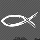 Tribal Christian Fish God Vinyl Decal