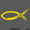 Tribal Christian Fish God Vinyl Decal