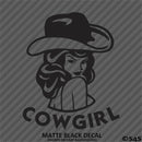 Sexy Cowgirl Silhouette Vinyl Decal