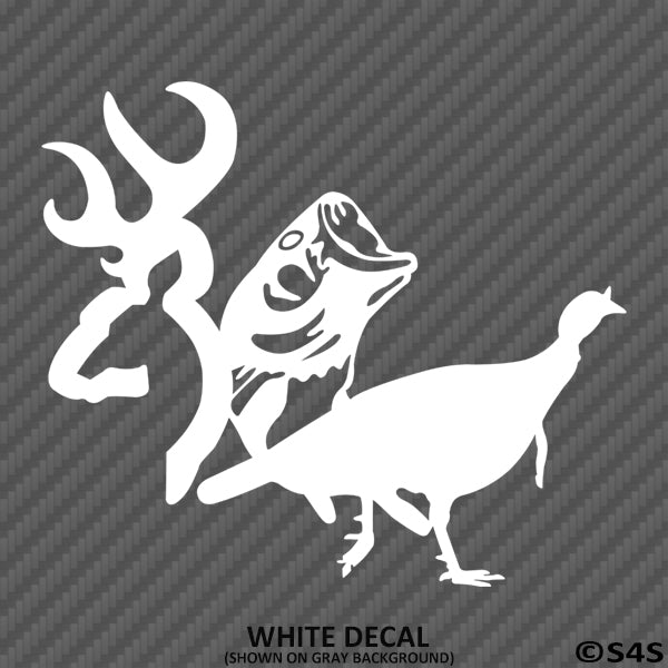 Deer, Fish, Turkey Hunting Vinyl Decal – S4S Designs