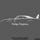 1969 Dodge Charger Daytona Classic Car Silhouette Vinyl Decal - S4S Designs