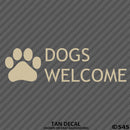 Business Decal: Dogs Welcome Vinyl Decal Version 2 - S4S Designs