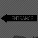 Business Decal: Entrance Arrow LEFT Vinyl Decal - S4S Designs