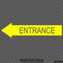 Business Decal: Entrance Arrow LEFT Vinyl Decal - S4S Designs