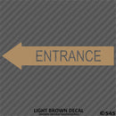 Business Decal: Entrance Arrow LEFT Vinyl Decal - S4S Designs