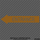 Business Decal: Entrance Arrow LEFT Vinyl Decal - S4S Designs