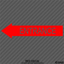 Business Decal: Entrance Arrow LEFT Vinyl Decal - S4S Designs