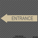 Business Decal: Entrance Arrow LEFT Vinyl Decal - S4S Designs