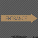 Business Decal: Entrance Arrow RIGHT Vinyl Decal - S4S Designs