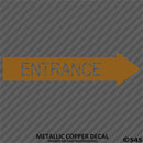 Business Decal: Entrance Arrow RIGHT Vinyl Decal - S4S Designs