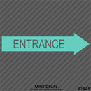 Business Decal: Entrance Arrow RIGHT Vinyl Decal - S4S Designs