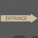 Business Decal: Entrance Arrow RIGHT Vinyl Decal - S4S Designs