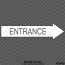 Business Decal: Entrance Arrow RIGHT Vinyl Decal - S4S Designs