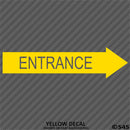 Business Decal: Entrance Arrow RIGHT Vinyl Decal - S4S Designs
