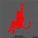 Sexy Girl On Fishing Hooks Vinyl Decal