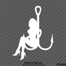 Sexy Girl On Fishing Hooks Vinyl Decal