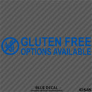 Business Decal: "Gluten Free Options Available" Vinyl Decal - S4S Designs