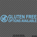 Business Decal: "Gluten Free Options Available" Vinyl Decal - S4S Designs
