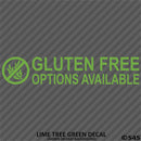 Business Decal: "Gluten Free Options Available" Vinyl Decal - S4S Designs